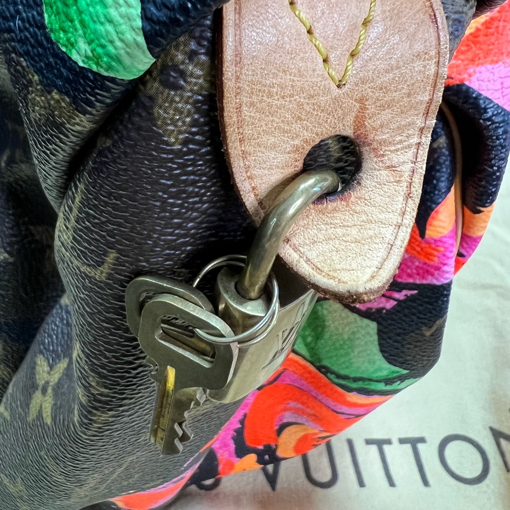 LOUIS VUITTON Steven Sprouse Monogram Roses Speedy 30 Limited Edition 2008 - Picture 14 of 16